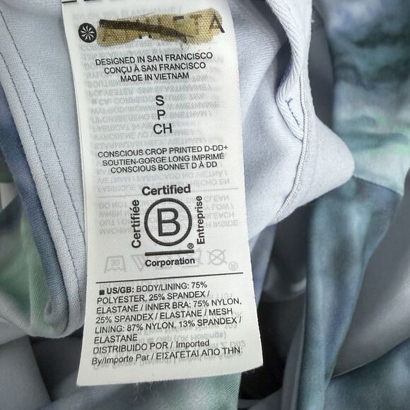 Athleta Crop Top Blue Size Small *missing bra pads - Picture 10 of 11